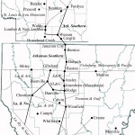 Map of Lumber Towns and Railroads in Pioneers of the Piney Woods